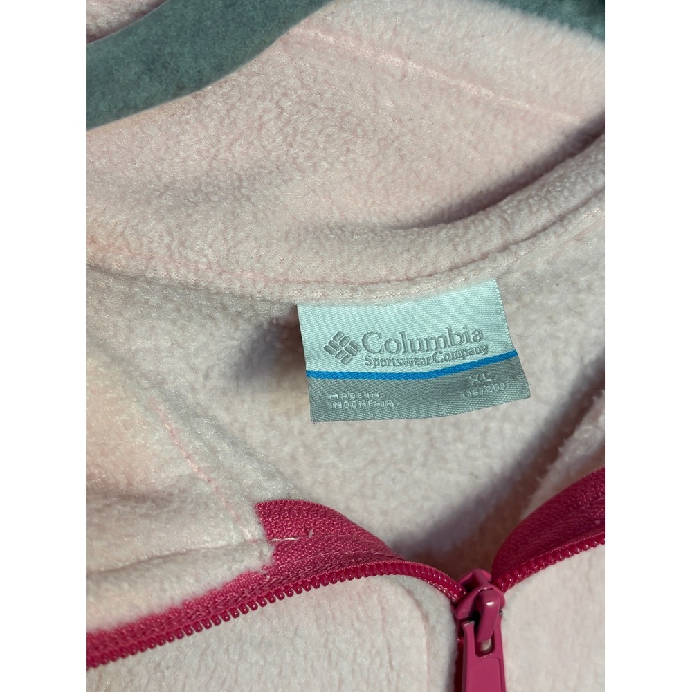 Columbia Fleece Jacket Womens XL Pink Full Zip Gorpcore Outdoor Hiking - Picture 2 of 9